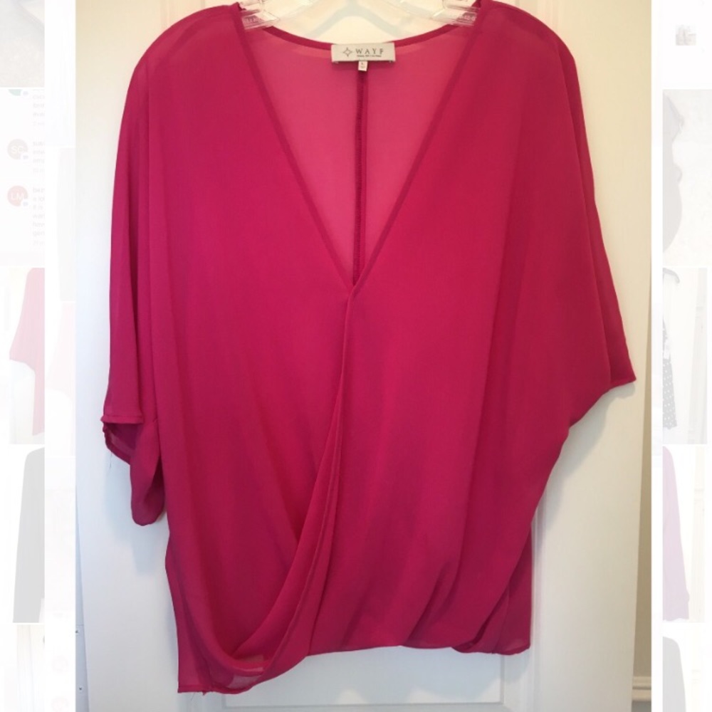 Bright fuchsia blouse